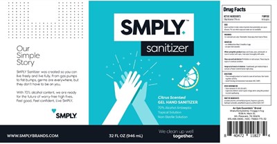 Smply Aloe Hand Sanitizer (Smply 2 Aloe 32oz)